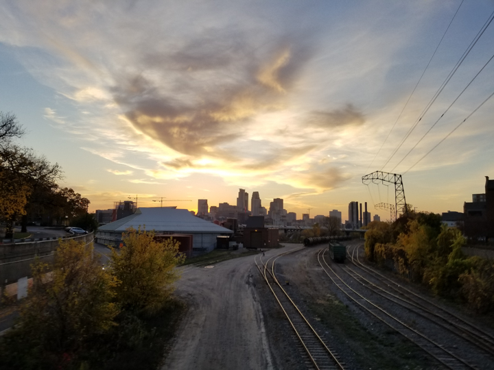 Skyline of Minneapolis from the U of M campus